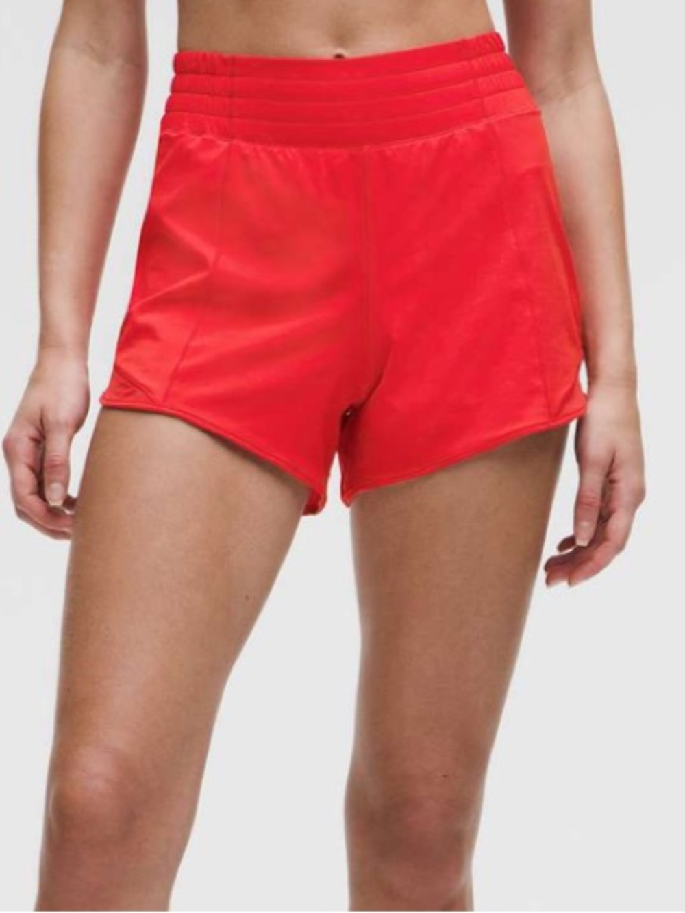 🔥 Lululemon Hotty Hot High-Rise Lined Short 4" Lulu Red SIZE 6 - Picture 4 of 14